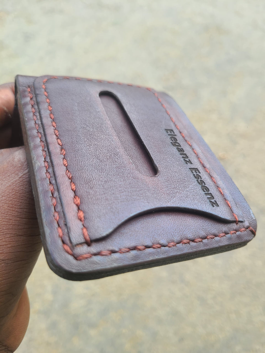 Eleganz Hand Crafted 100% Leather Wallet .